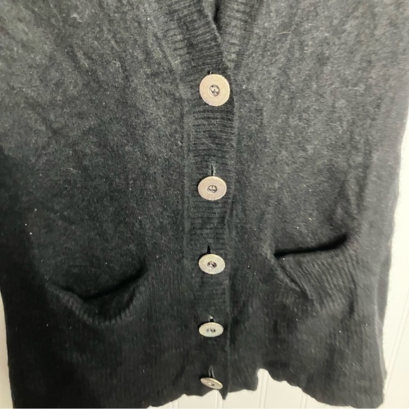 diane von furstenberg Sweater Cardigan Black Small 100% Cashmere - Picture 3 of 6